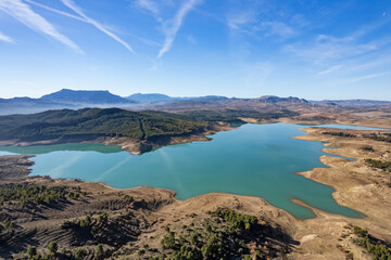 Conde Guadalhorce Reservoir in Ardales, Spain.