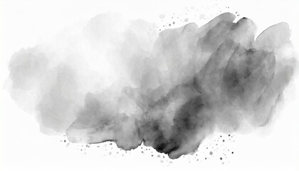 gray watercolour spot on white hand drawn grey stain watercolor art black and white illustration