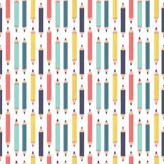 Pencils seamless pattern. Can be used for gift wrapping, wallpaper, background