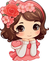 Set of vectors for Valentine's day. Watercolor hearts and lovers. Significant other.