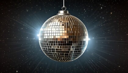 Fototapeta na wymiar retro disco ball with stars