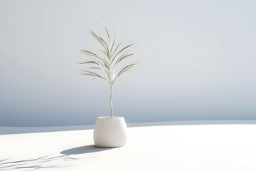 Minimalistic scenery with saxaul plant in white sand. , .highly detailed,   cinematic shot   photo taken by sony   incredibly detailed, sharpen details   highly realistic   professional photography li - obrazy, fototapety, plakaty