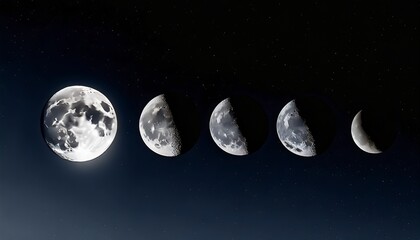 phases of the moon waxing crescent first quarter waxing gibbous full moon waning gibbous third guarter waning crescent and new moon the elements of this image furnished by nasa