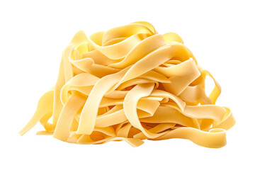 italian pasta tagliatelle isolated on a transparent background