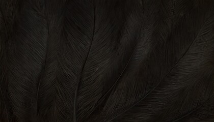 beautiful dark black feather wool pattern texture background