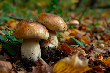 Enchanting Forest Scenes: Porcini Abundance