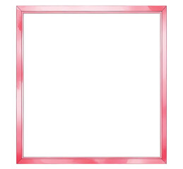 pink frame, watercolor pink picture frame with isolated background, Pink frame with isolated background.