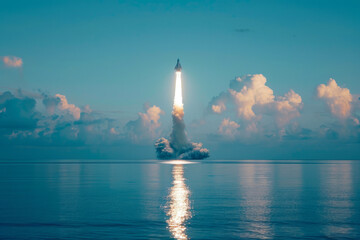 Seascape Skyward: Rocket's Flight