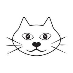Cat face icon. Cat head icon. Vector illustration. Animal Logotype . Animal, pet symbol.
