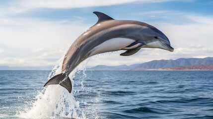 Naklejka premium dolphin jumping out of water