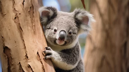 Zelfklevend Fotobehang koala bear in tree © Hussam