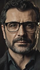 Obraz premium portrait of a man with glasses