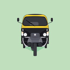	
Asian auto rickshaw or baby taxi transport design