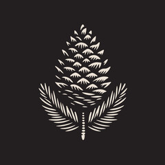 Vector illustration of an isolated Pine Cone