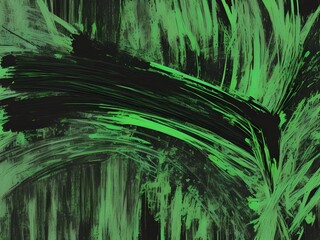 green and black color paint brush art in background |    green and black abstract modern background for design, light color, sweet color, design color background