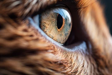 Fotobehang Cat's eye close-up © Julia Jones