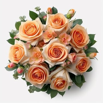 Beautiful bouquets artificial rose flower arrangements peach picture