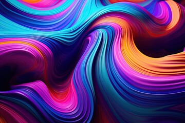 Holographic neon fluid waves