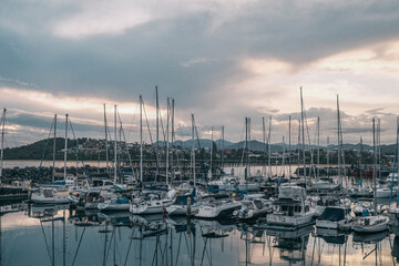 coffs harbour marina at night, mid north coast, NSW, Australia