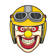 clown rider vector art illustration clown racer design