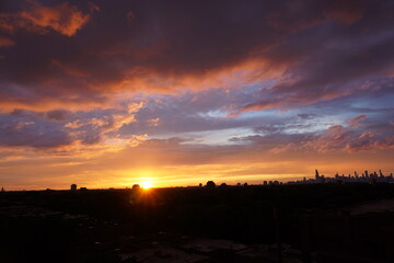 Chicago at sunset