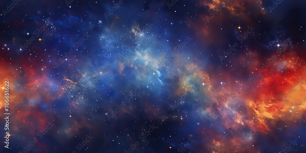 Canvas Prints ai generated. ai generative. color bright abstract space cosmic galaxy universe background with many