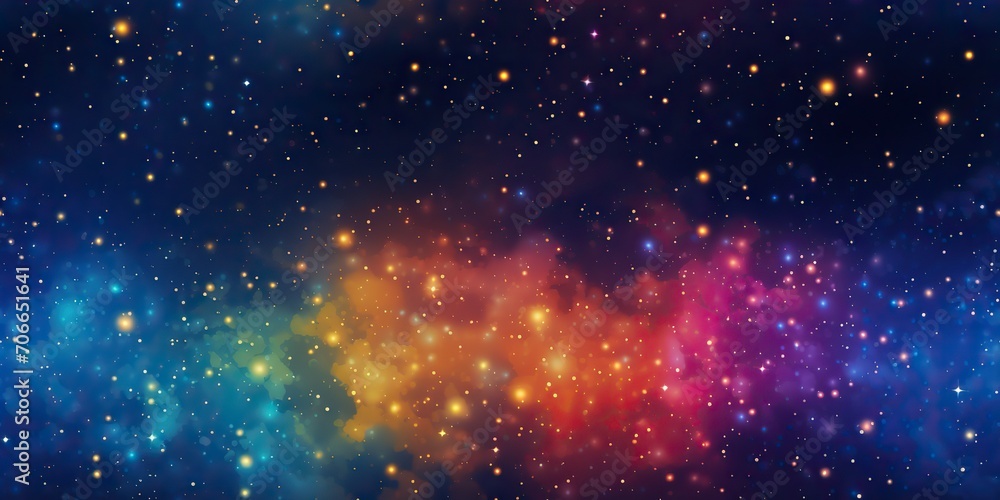 Canvas Prints ai generated. ai generative. color bright abstract space cosmic galaxy universe background with many