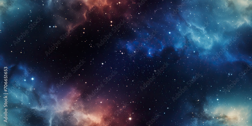 Wall mural ai generated. ai generative. color bright abstract space cosmic galaxy universe background with many