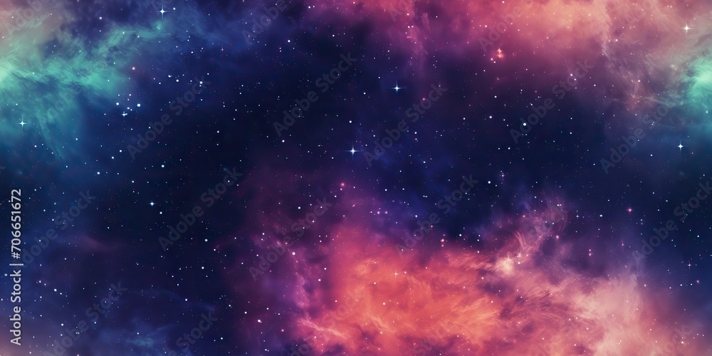 Canvas Prints ai generated. ai generative. color bright abstract space cosmic galaxy universe background with many