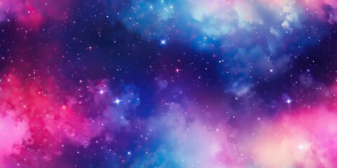 Obraz premium AI Generated. AI Generative. Color bright abstract space cosmic galaxy universe background with many stars decoration. Graphic Art