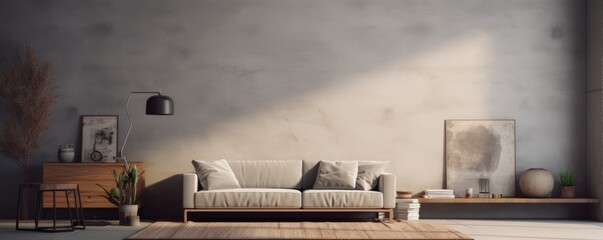 Modern minimal living room interior with designer touch decoration.  Contemporary living space