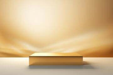 Elegant Gold Podium Background for Cosmetic Product - obrazy, fototapety, plakaty