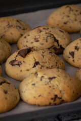 Kyiv, Ukraine - January 10, 2024 freshly baked cookies at home. Delicious cookies called "Americano". it is warm and soft for tea.