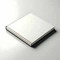 Blank Square Book Cover over White Background - obrazy, fototapety, plakaty
