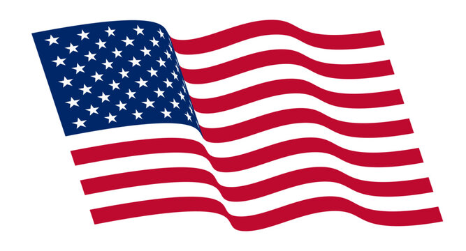 Vector image of American Flag. USA flag eps