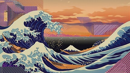 A tapestry of pulsating waves and geometric patterns, suggesting the dynamic nature of market fluctuations and adaptation.
