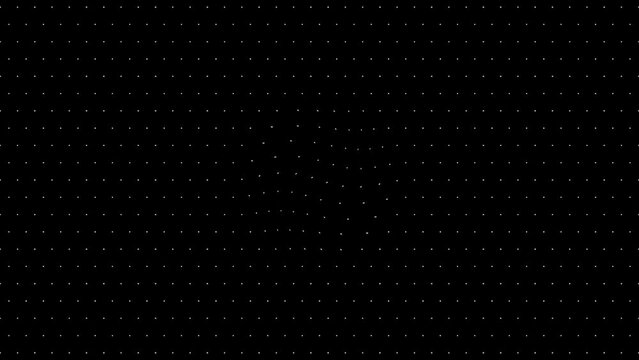 animation dots with glitch in black background.