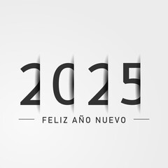 2025 - feliz año nuevo - obrazy, fototapety, plakaty