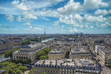 Fototapeta na wymiar Paris, aerial view of the Eiffel Tower