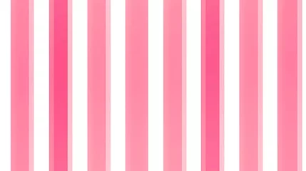 Fotobehang Thick pink stripes pattern seamless wallpaper background. endless decorative texture. pink and white decorative element. © Feathering Flower