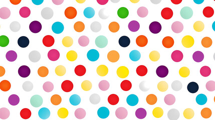 Colorful polka dots seamless wallpaper background retro vintage design. endless decorative texture. multicolor decorative element. - obrazy, fototapety, plakaty