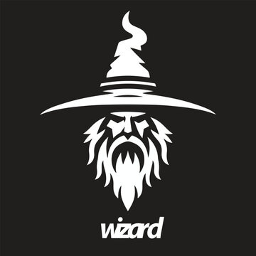 Wizard man logo design 