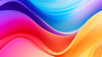 Fototapeta premium Abstract multicolored rainbow colored wavy gradient background for design for banner, ads, and presentation concept 