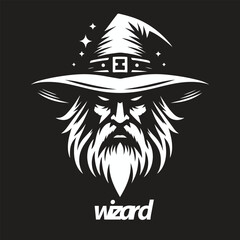 Wizard man logo design 