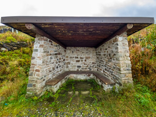 View of the shelter at Bonny Glen in County Donegal - Ireland.
