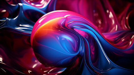 Abstract 3D optical illusion Background- Multicolored