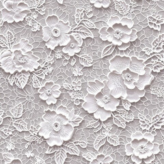 seamless pattern of white lace
