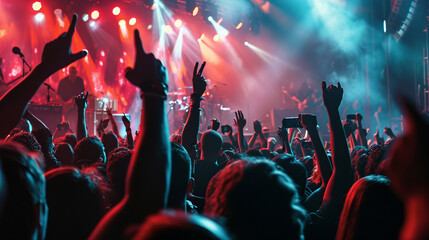 Fototapeta na wymiar Concert scene portraying the entertainment industry, AI Generated