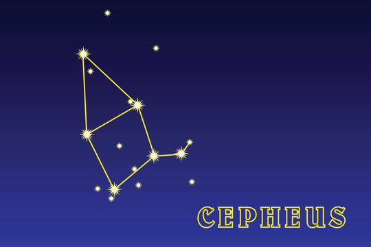 Constellation Cepheus. Constellation Cepheus. The constellation of the Northern Hemisphere of the sky, having the shape of an irregular pentagon