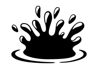 Water splash illustration. Aqua or liquid in motion.